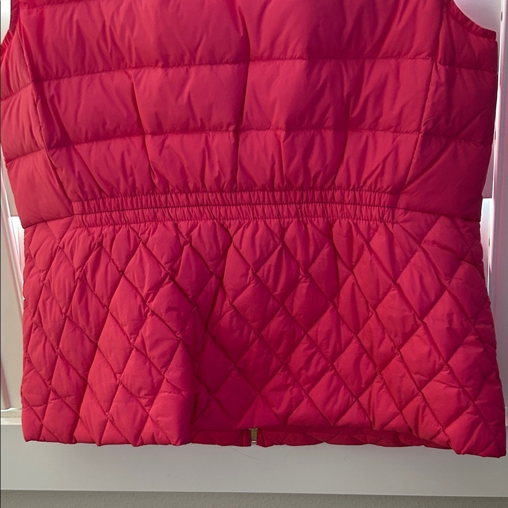 Talbots Women's Vibrant Pink Quilted Vest - Picture 7 of 7